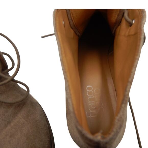 Franco Sarto Pebbles Suede Booties Chukka Ankle Boots Tan Size 8.5 - Picture 7 of 8